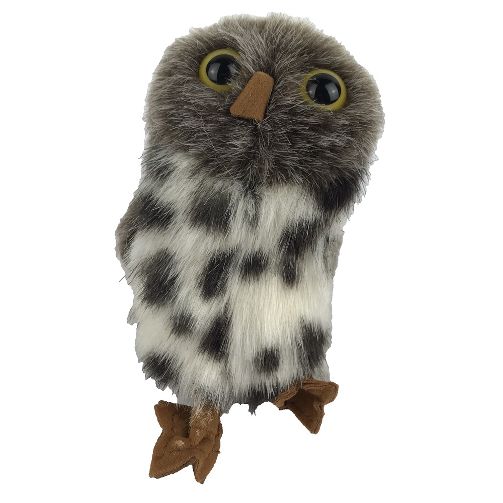 Folkmanis Puppets Mini Spotted Owl Finger Puppet 4" Stuffed Animal Plush Toy